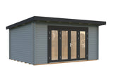 Lea M (4.5x3.3m | 14.2m2 | 44mm) Spacious Pent Garden Room with Bi-Fold Doors - Palmako UK