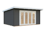 Lea M (4.5x3.3m | 14.2m2 | 44mm) Spacious Pent Garden Room with Bi-Fold Doors