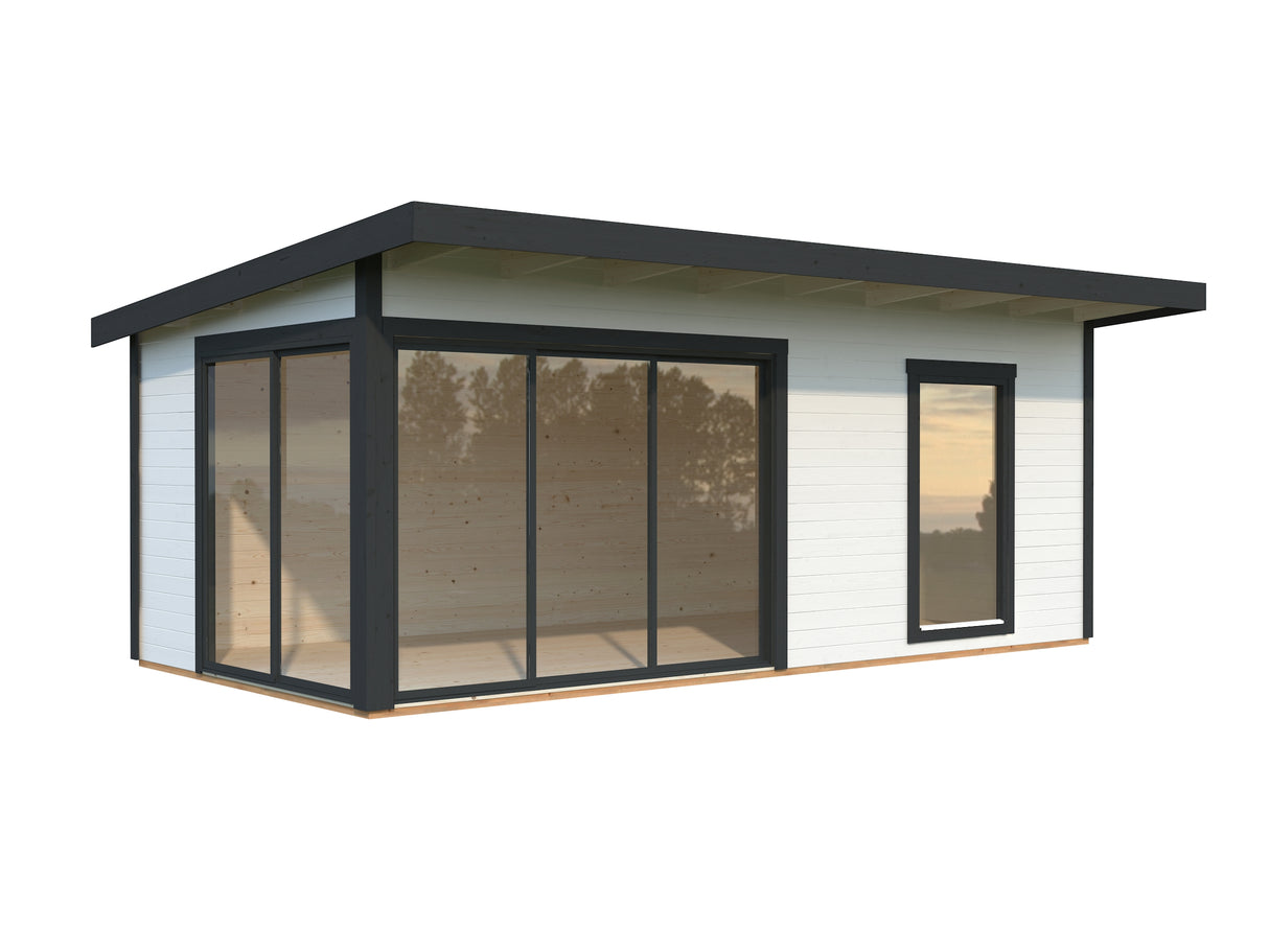 Andrea M (6.0x3m | 17.1m2 | 44mm) Garden Room with Sliding Doors (Double Glazing Available)