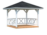 Betty XS (3x3m | 9.0m2) Square Wooden Gazebo - Palmako UK