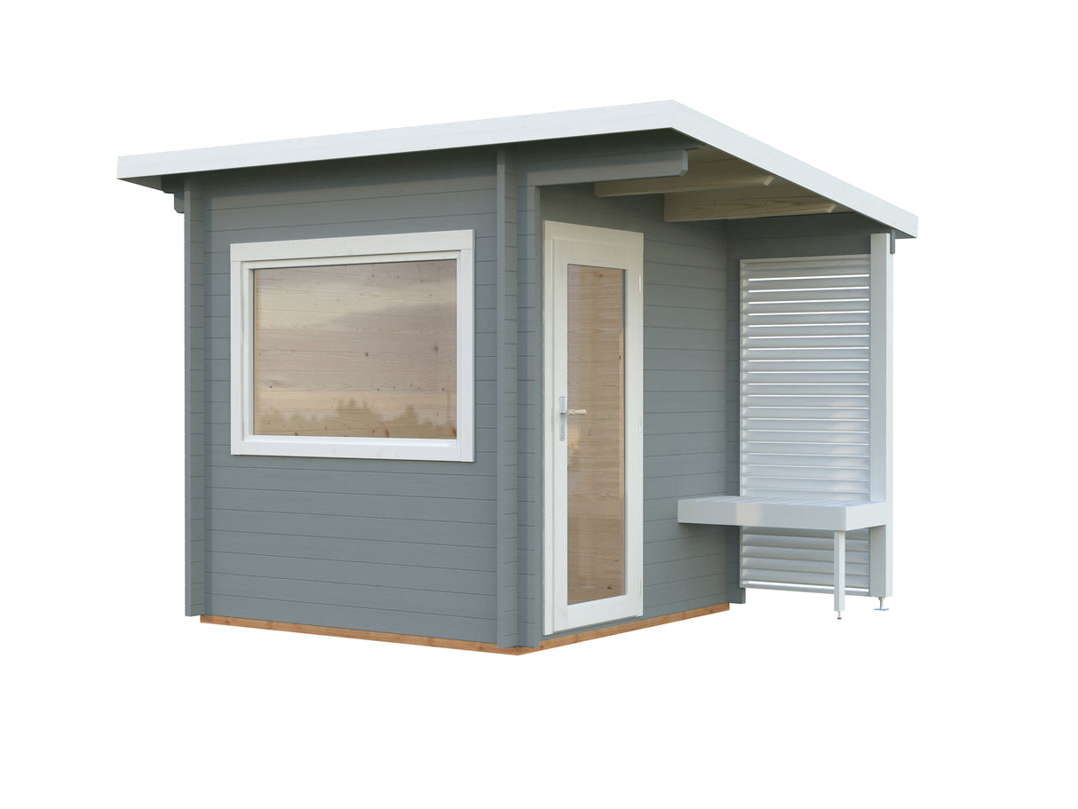 Sanna S (2.3x2.3m | 4.1 m2 | 44mm) Compact Outdoor Sauna