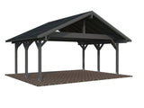 Robert M (5.6x3.7m | 20.6m2) Double Carport or Large Pavilion - Palmako UK