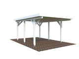 Karl S (3.6x5.1m | 11.7m2) Compact Flat Roof Carport or Garden Pavilion - Palmako UK