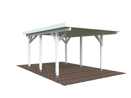 Karl S (3.6x5.1m | 11.7m2) Compact Flat Roof Carport or Garden Pavilion