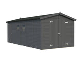 Dan L (2.7x5.5m | 14.7m2) Large Two Room Storage Shed - Palmako UK
