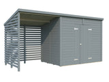 Leif XL (4.6x1.7m | 4.5+2.9m2) Spacious Garden Shed - Palmako UK
