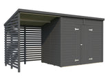 Leif XL (4.6x1.7m | 4.5+2.9m2) Spacious Garden Shed - Palmako UK