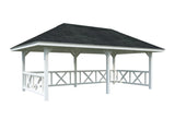 Bianca 107 (6x3m | 16.6m2) Double Size Sturdy Garden Gazebo