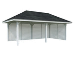 Bianca 109 (6x3m | 16.6m2) Large Corner Pavilion with Louvre Walls