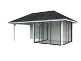 Bianca 206/506 (6x3m | 16.6m2) Garden Room With Three Sliding Glass Walls and Canopy (Double Glazing Available)