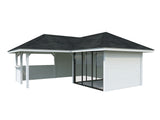 Bianca 209/509 (6x6m | 24.9m2) Corner Garden Room With Outdoor Kitchen Area (Double Glazing Available)