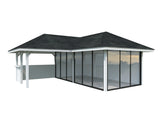 Bianca 223/523 (6x6m | 24.9m2) Glass Garden Room With Sliding Doors (Double Glazing Available)