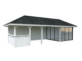 Bianca 215/515 (9x3m | 24.9m2) Glass Garden Room With Sliding Doors (Double Glazing Available)