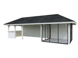 Bianca 216/516 (9x3m | 24.9m2) Glass Garden Room With Sliding Doors (Double Glazing Available) - Palmako UK