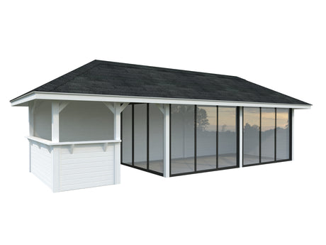 Bianca 219/519 (9x3m | 24.9m2) Glass Garden Room With Sliding Doors (Double Glazing Available)