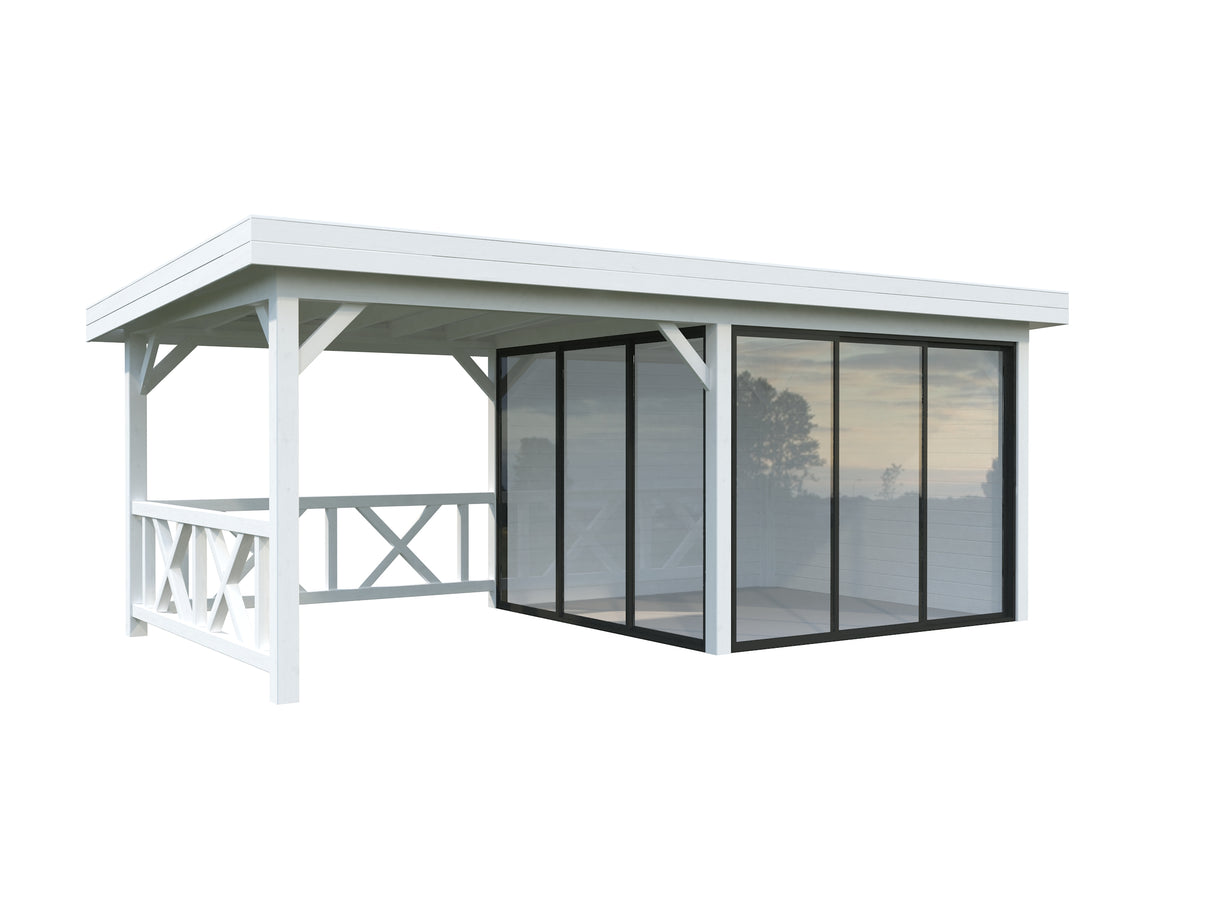 Lenna 403/703 (6x3m | 16.6m2) Glass Garden Room With Sliding Doors (Double Glazing Available)