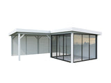 Lenna 411/711 (6x6m | 24.9m2) Glass Garden Room With Sliding Doors (Double Glazing Available) - Palmako UK