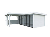 Lenna 422/722 (6x6m | 24.9m2) Glass Garden Room With Sliding Doors (Double Glazing Available) - Palmako UK