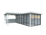 Lenna 423/723 (6x6m | 24.9m2) Glass Garden Room With Sliding Doors (Double Glazing Available) - Palmako UK