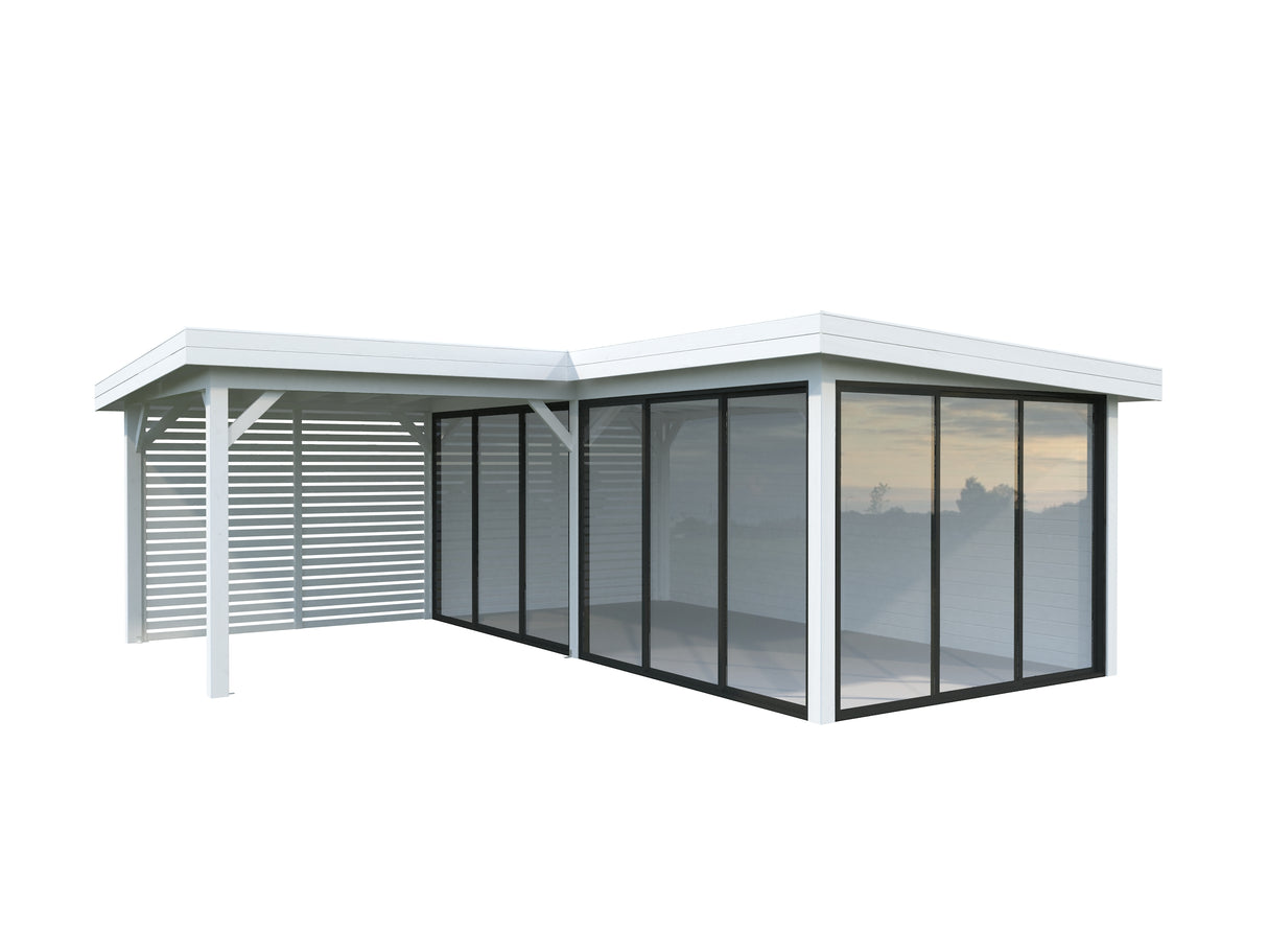 Lenna 414/714 (6x6m | 24.9m2) Glass Garden Room With Sliding Doors (Double Glazing Available)