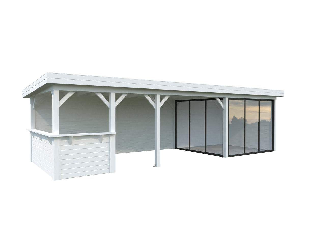 Lenna 415/715 (9x3m | 24.9m2) Glass Garden Room With Sliding Doors (Double Glazing Available)