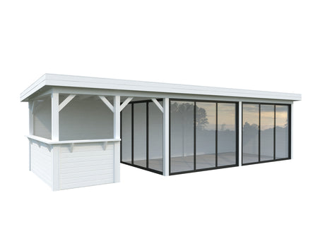 Lenna 419/719 (9x3m | 24.9m2) Glass Garden Room With Sliding Doors (Double Glazing Available)