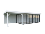 Lenna 417/717 (9x3m | 24.9m2) Glass Garden Room With Sliding Doors (Double Glazing Available) - Palmako UK