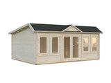 Claudia Pent L (5,5x4m | 19,4m2 | 44mm)  Under 2.5m Clockhouse Style Large Log Cabin - Palmako UK