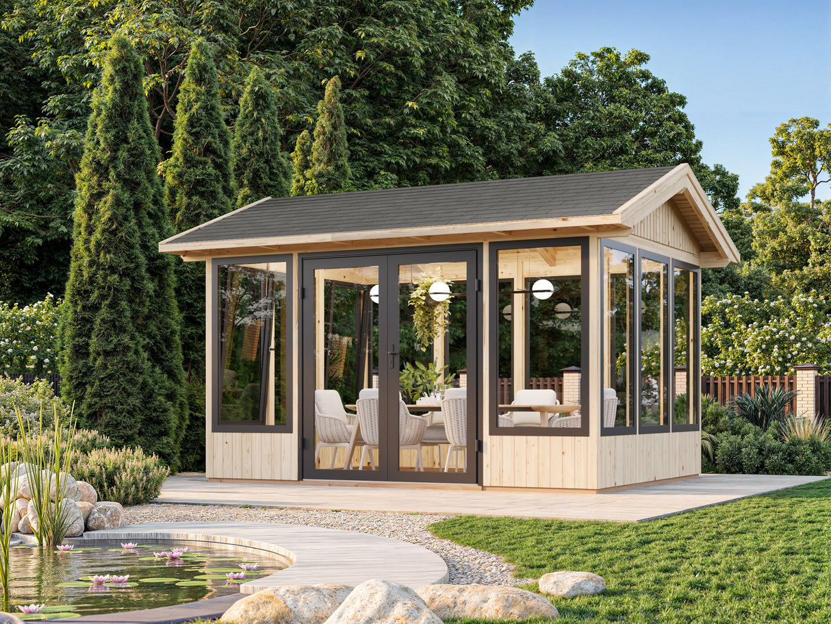 Isabella S (3x4m | 10,9m2 | 90mm) Modern Glass Pavilion with Aluminium Frames