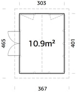 Isabella S (3x4m | 10,9m2 | 90mm) Modern Glass Pavilion with Aluminium Frames