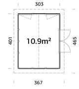 Isabella S (3x4m | 10,9m2 | 90mm) Modern Glass Pavilion with Aluminium Frames