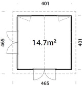 Isabella M (4x4m | 14,7m2 | 90mm) Modern Glass Pavilion with Aluminium Frames