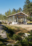Isabella M (4x4m | 14,7m2 | 90mm) Modern Glass Pavilion with Aluminium Frames - Palmako UK