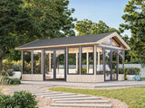 Isabella L (4x6m | 22,2m2 | 90mm) Modern Glass Pavilion with Aluminium Frames