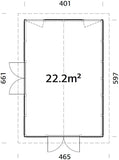 Isabella L (4x6m | 22,2m2 | 90mm) Modern Glass Pavilion with Aluminium Frames - Palmako UK
