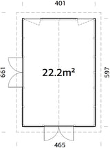 Isabella L (4x6m | 22,2m2 | 90mm) Modern Glass Pavilion with Aluminium Frames