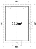 Isabella L (4x6m | 22,2m2 | 90mm) Modern Glass Pavilion with Aluminium Frames - Palmako UK