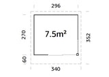 Andrea XS (3x2,7m | 7,5m2 | 44mm) Small Double Glazed Modern Garden Room