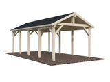 Robert L (3,2x7,3m | 23,1m2 | 120x120mm) Apex Roof Carport - Palmako UK