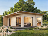 Cecilia XXXL (6,7x6,7m|39,9m2|70mm ) Modern 2-Bedroom Guesthouse Granny Annex Log Cabin - Palmako UK