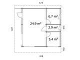 Cecilia XXXL (6,7x6,7m|39,9m2|70mm ) Modern 2-Bedroom Guesthouse Granny Annex Log Cabin - Palmako UK