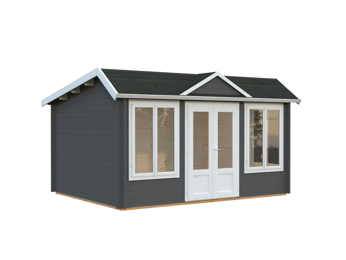 Claudia Pent M (4,2x3,2m | 11,5m2 | 34mm) Under 2.5m Clockhouse Style Log Cabin