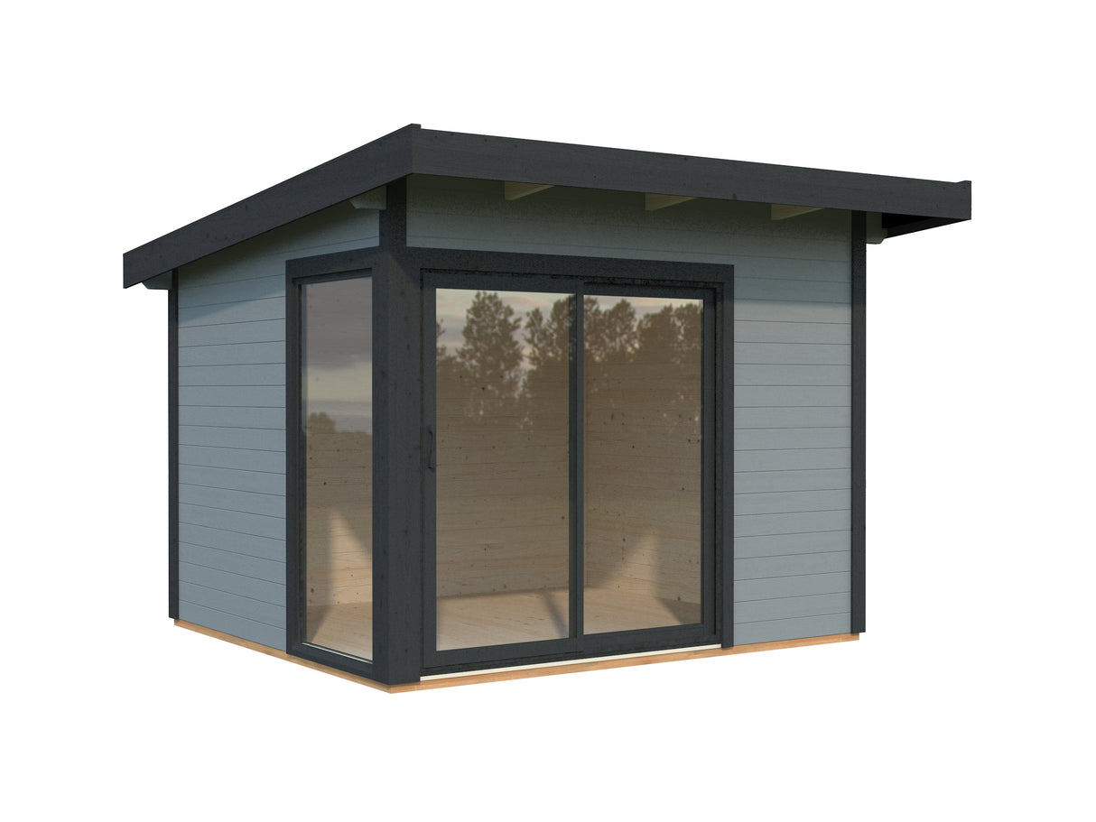 Andrea XS (3x2,7m | 7,5m2 | 44mm) Small Double Glazed Modern Garden Room