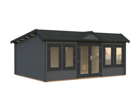 Claudia Pent L (5,5x4m | 19,4m2 | 44mm)  Under 2.5m Clockhouse Style Large Log Cabin