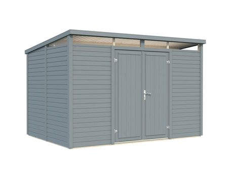 Elias M (3,3x2,3m|7,3m2|16mm ) Timber Garden Shed with High-Level Clerestory Windows