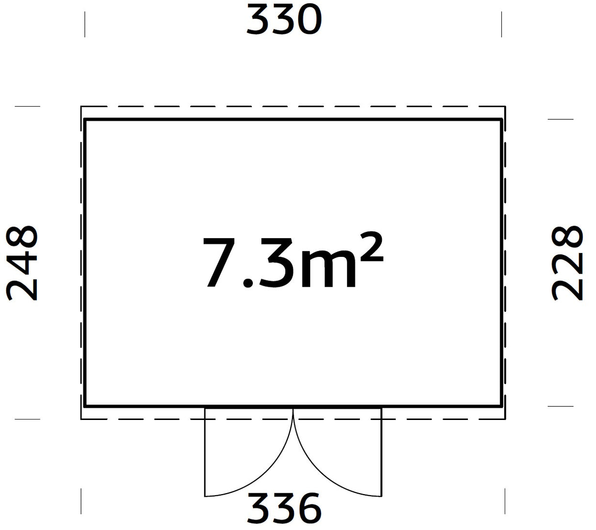Elias M (3,3x2,3m|7,3m2|16mm ) Timber Garden Shed with High-Level Clerestory Windows