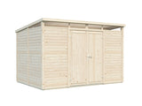 Elias M (3,3x2,3m|7,3m2|16mm ) Timber Garden Shed with High-Level Clerestory Windows - Palmako UK