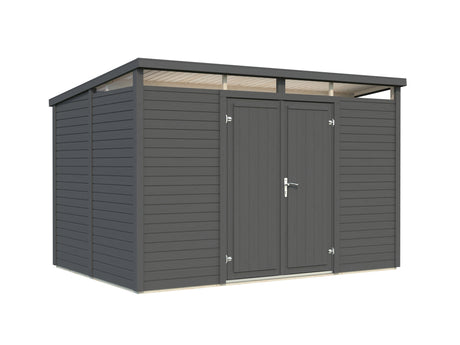 Elias M (3,3x2,3m|7,3m2|16mm ) Timber Garden Shed with High-Level Clerestory Windows