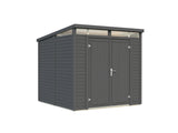 Elias S (2,2x2,3m|4,9m2|16mm ) Compact Wooden Storage Shed with High-Level Clerestory Windows