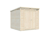 Elias S (2,2x2,3m|4,9m2|16mm ) Compact Wooden Storage Shed with High-Level Clerestory Windows